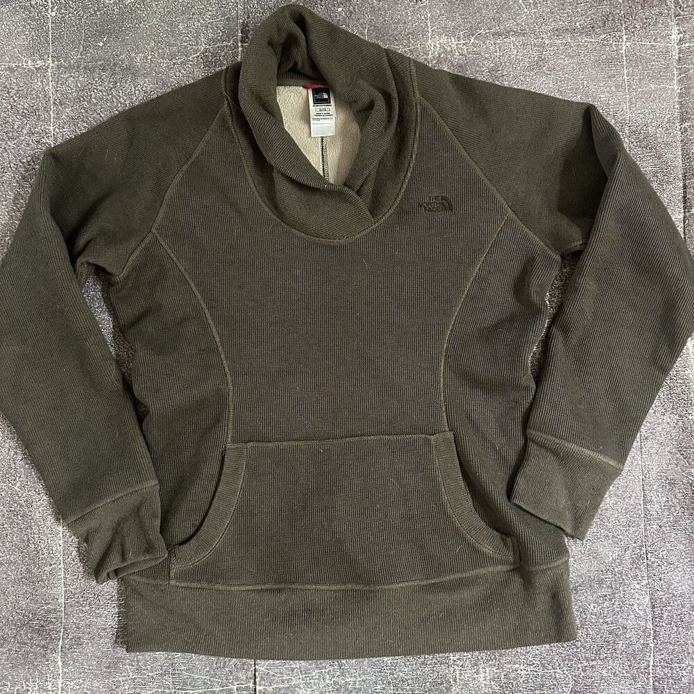Women's The North Face TNF Heather Brown Lined Pullover Sweater Sweatshirt Sz XL